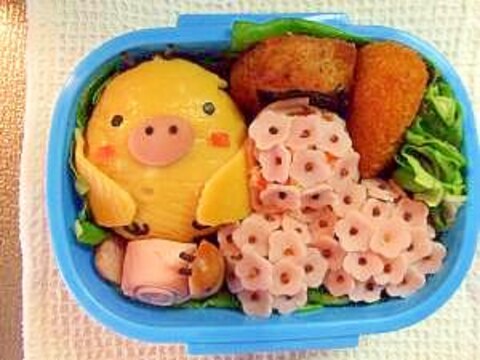 キャラ弁☆キイロトリオムライス